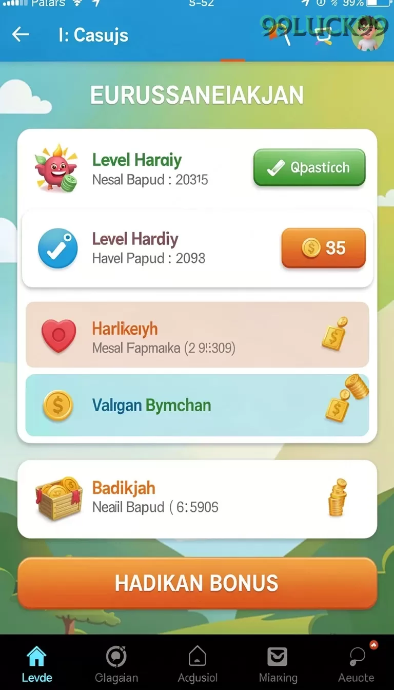 Cuplikan layar 8368SLOT — menu navigasi